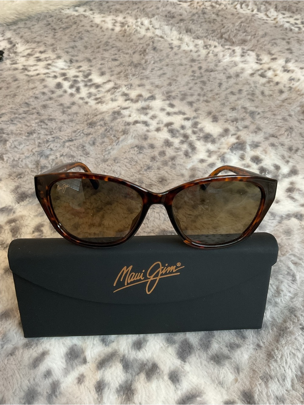 Maui Jim Tortoiseshell Cat-Eye Sunglasses - Brown Lenses